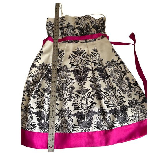Jessica Howard Sleeveless Black & White Floral Dress With Pink Accents Size 6P - Picture 10 of 12